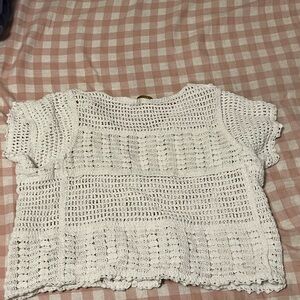 Rebellion White Cropped Boxy Blouse